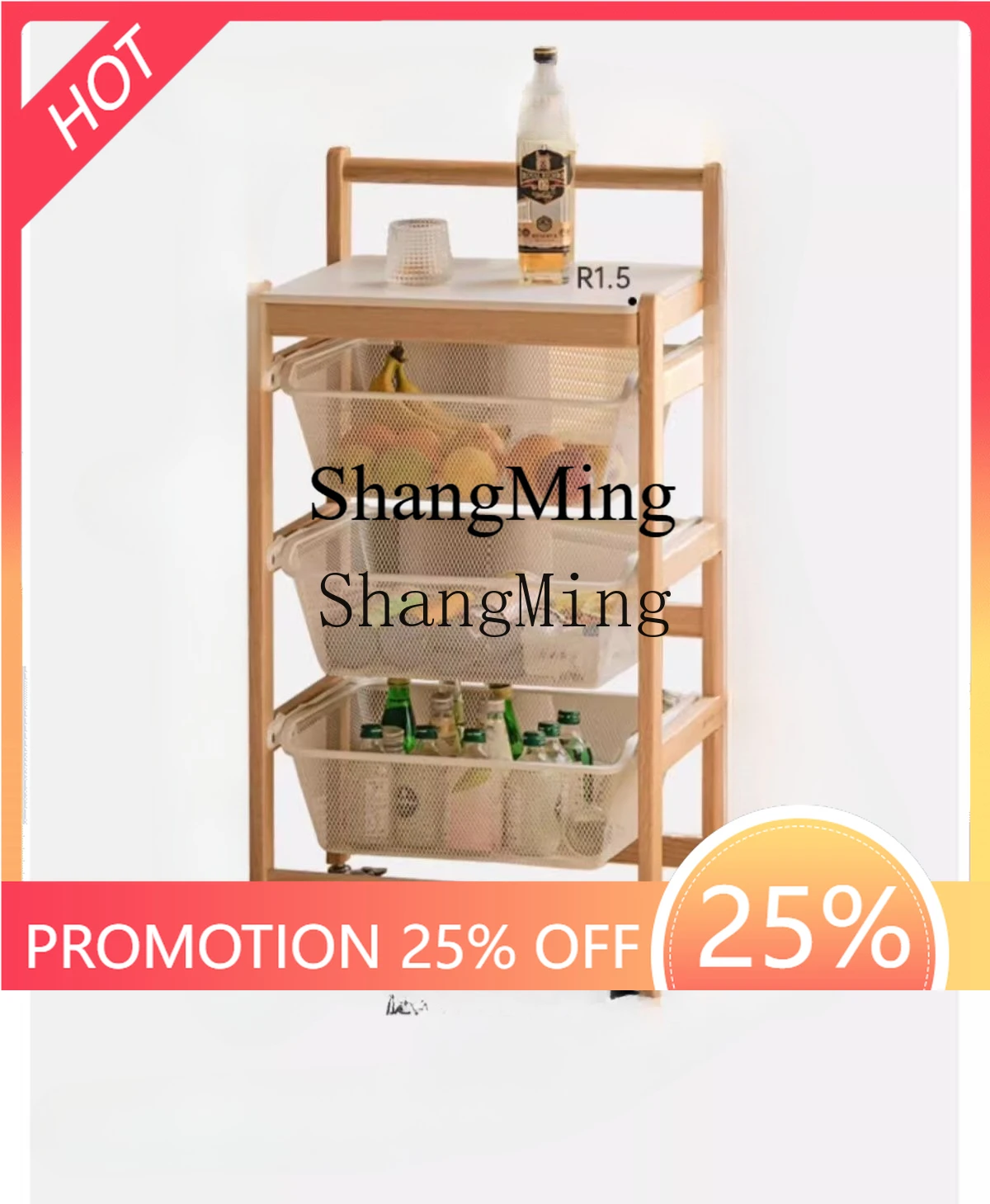 Мобильная тележка-стеллаж ZYY премиум-класса из массива дерева, с полками для хранения, для закусок, с кромкой из дубовой плиты, с несколькими корзинами для овощей
Мобильная тележка-стеллаж ZYY премиум-класса из массива дерева, с полками для хранения, для закусок, с кромкой из дубовой плиты, с несколькими корзинами для овощей