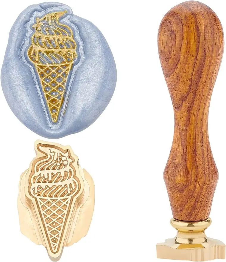 1PC Wax Seal Stamp Ice Cream Vintage Sealing Wax Stamps Removable Brass Head Sealing Stamp with Wooden Handle for Wedding
1PC Wax Seal Stamp Ice Cream Vintage Sealing Wax Stamps Removable Brass Head Sealing Stamp with Wooden Handle for Wedding