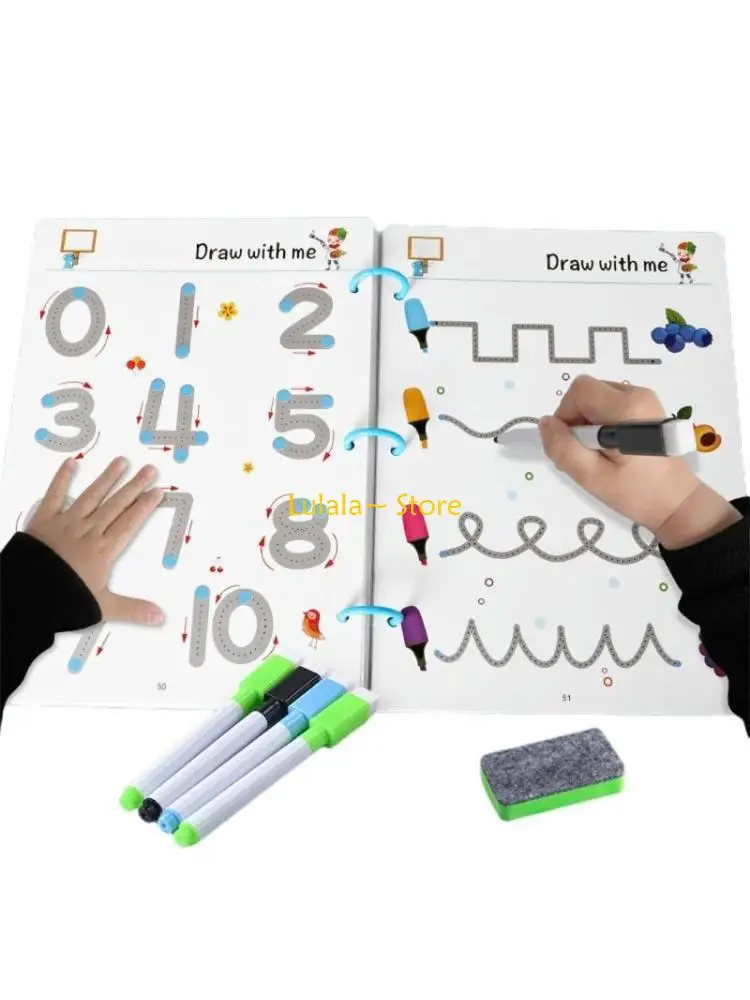 Y4QA Рабочая тетрадь для дошкольников с буквами и цифрами, раскраска по математике для детей от 3 лет
Y4QA Рабочая тетрадь для дошкольников с буквами и цифрами, раскраска по математике для детей от 3 лет