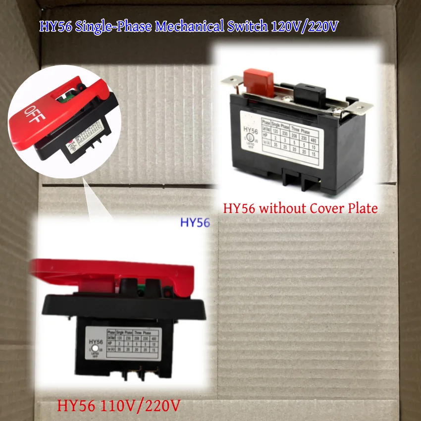 Saw Wood Cutting Machine HY56 Single-Phase Mechanical Switch 120V/220V with Emergency Stop
Saw Wood Cutting Machine HY56 Single-Phase Mechanical Switch 120V/220V with Emergency Stop