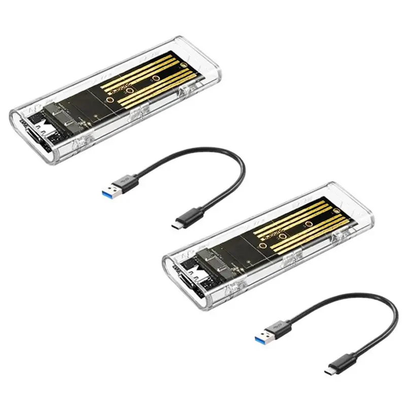AY14 -2PCS M2 SSD Case M.2 NVME SSD Enclosure Portable USB3.1 Type-C SSD Transparent Hard Disk Case 5Gbps For PC
AY14 -2PCS M2 SSD Case M.2 NVME SSD Enclosure Portable USB3.1 Type-C SSD Transparent Hard Disk Case 5Gbps For PC