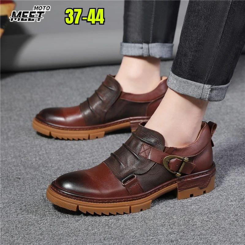 Повседневная кожаная обувь для мужчин, универсальная обувь из воловьей кожи первого слоя в стиле ретро, роскошные кроссовки с пряжкой на платформе Zapato
Повседневная кожаная обувь для мужчин, универсальная обувь из воловьей кожи первого слоя в стиле ретро, роскошные кроссовки с пряжкой на платформе Zapato