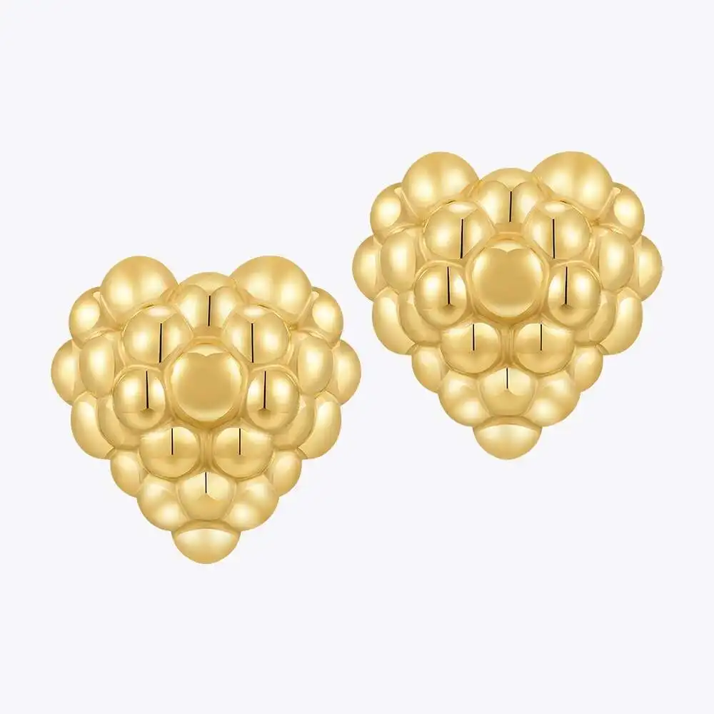 ENFASHION Aretes De Mujer Bubble Heart Stud Earrings For Women's 18K Gold Plated In Earings Fashion Party Dating Jewelry E241549
ENFASHION Aretes De Mujer Bubble Heart Stud Earrings For Women's 18K Gold Plated In Earings Fashion Party Dating Jewelry E241549
