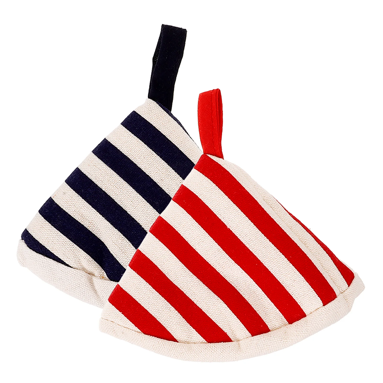 2pcs Anti-scald Pot Hat Lid Handle Cover Heat Resistant Knob Holder Blue Red Striped Triangular Kitchen Gadget 
2pcs Anti-scald Pot Hat Lid Handle Cover Heat Resistant Knob Holder Blue Red Striped Triangular Kitchen Gadget