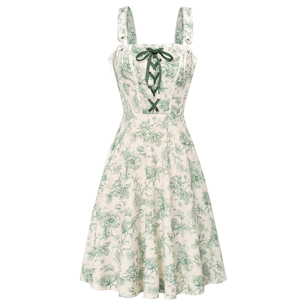 SD Women Renaissance Square Neck Dress Sleeveless Below Knee Flared A-Line Dress
SD Women Renaissance Square Neck Dress Sleeveless Below Knee Flared A-Line Dress