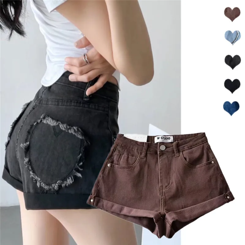 Сексуальные утягивающие джинсовые орты с высокой талией и манжетами с сердечком, шорты в стиле ретро, модные женские летние орты
Сексуальные утягивающие джинсовые орты с высокой талией и манжетами с сердечком, шорты в стиле ретро, модные женские летние орты
