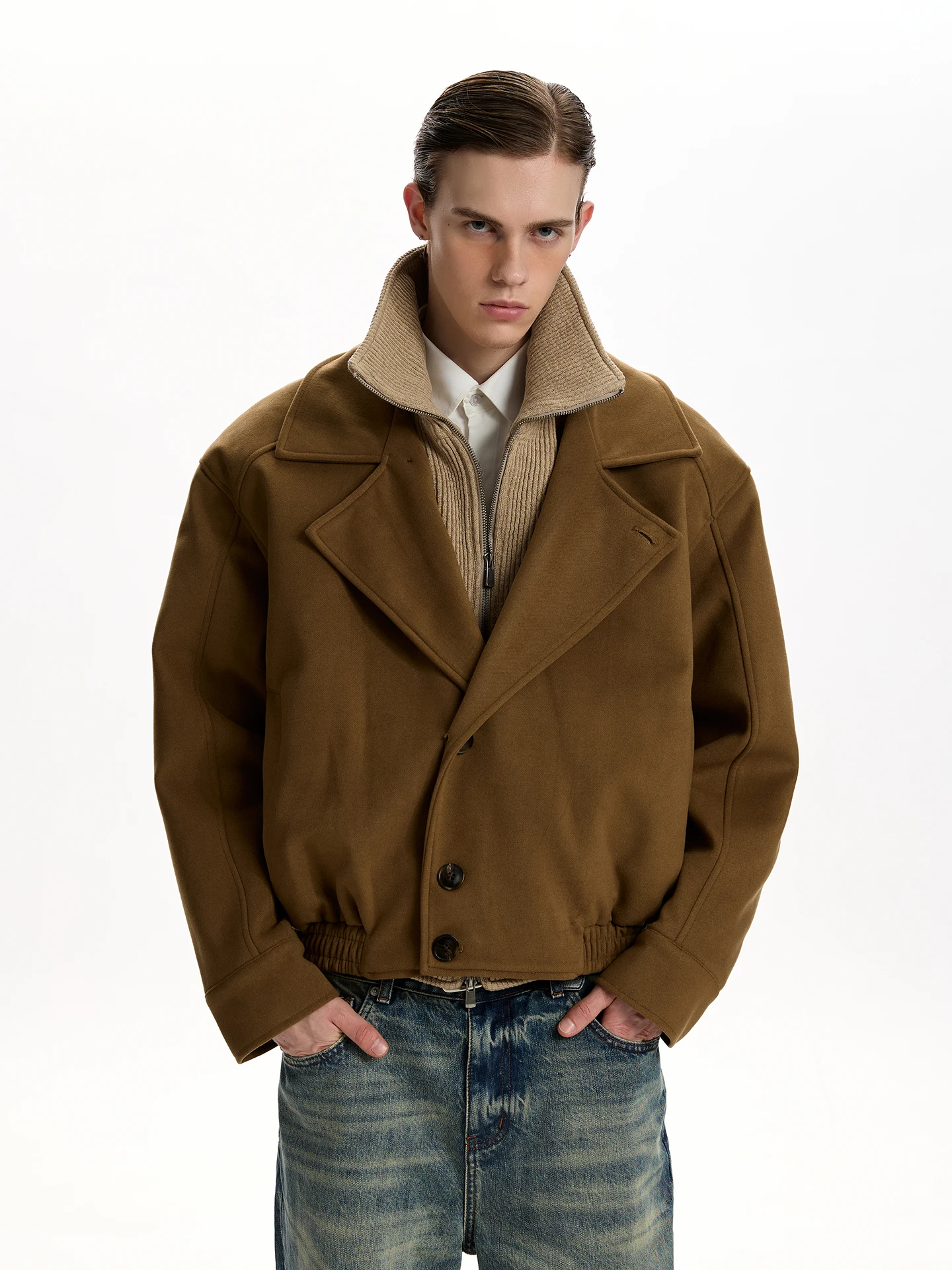 American Old Money Sle Двухслойный воротник-бомбер из двух частей с искусственным воротником Jaet ort Fit Хлопковый джет для молодежи
American Old Money Sle Двухслойный воротник-бомбер из двух частей с искусственным воротником Jaet ort Fit Хлопковый джет для молодежи