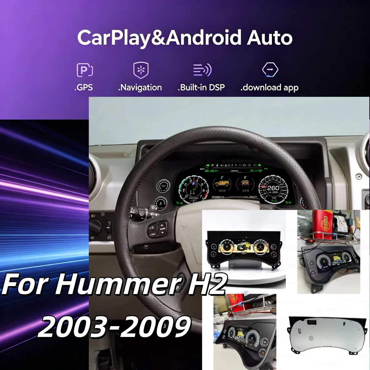 Car Digital Cluster Virtual CockPit Dashboard For Hummer H2 2003-2009 Auto Instrument QLCD Speedometer Odometer Screen Head Unit
Car Digital Cluster Virtual CockPit Dashboard For Hummer H2 2003-2009 Auto Instrument QLCD Speedometer Odometer Screen Head Unit