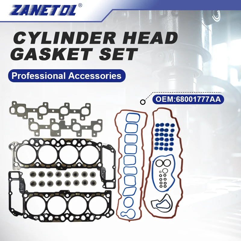 ZANETOL Cylinder Head Gasket Set for CHRYSLER ASPEN 2007 DODGE DAKOTA 2004~2007 JEEP GRAND CHEROKEE 68001777AA HS13002 021042801
ZANETOL Cylinder Head Gasket Set for CHRYSLER ASPEN 2007 DODGE DAKOTA 2004~2007 JEEP GRAND CHEROKEE 68001777AA HS13002 021042801