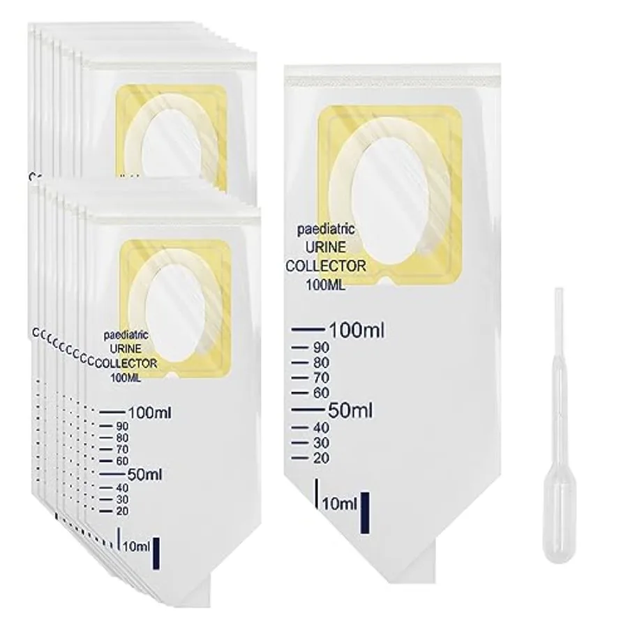 20 Pcs Pediatric Urine Bag for Urine Collection, Clear Urine Catcher Pouch Individual Pee Bags Disposable Pediatric Urine Colle
20 Pcs Pediatric Urine Bag for Urine Collection, Clear Urine Catcher Pouch Individual Pee Bags Disposable Pediatric Urine Colle