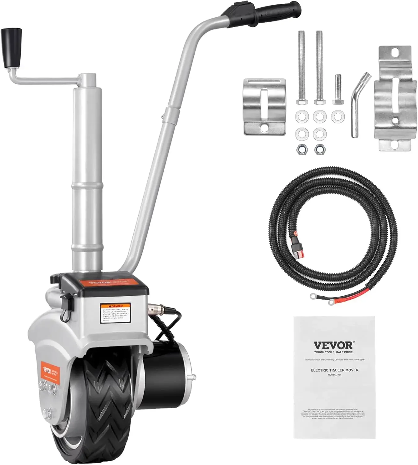 Electric Trailer Dolly, 5000lbs Capacity, 350W 12V Jockey Wheel - 22 ft/min Speed, 12''-24.8'' Adjustable Clamp Height & 8''
Electric Trailer Dolly, 5000lbs Capacity, 350W 12V Jockey Wheel - 22 ft/min Speed, 12''-24.8'' Adjustable Clamp Height & 8''