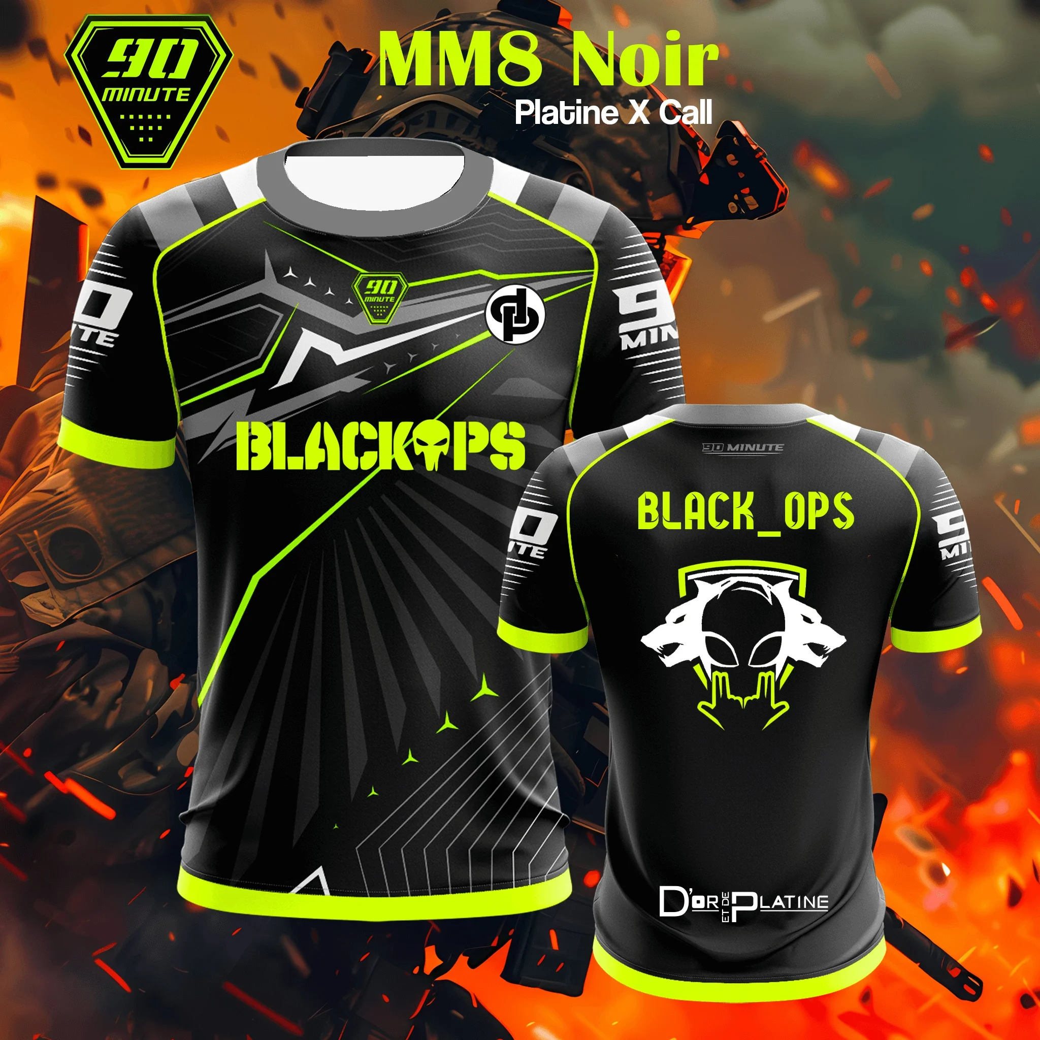 90MINUTE MM8 Series Men Women's Summer Sports Jerseys Black Ops X Platine Loose Breathable Quick Drying Short Sleeved T-Shirt
90MINUTE MM8 Series Men Women's Summer Sports Jerseys Black Ops X Platine Loose Breathable Quick Drying Short Sleeved T-Shirt