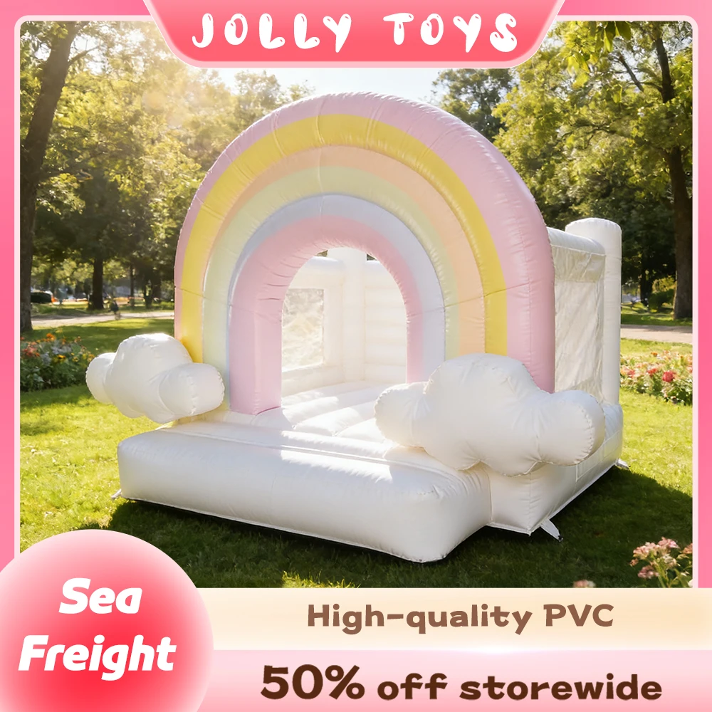 Радужный надувной замок-батут с горкой, набор замков-батут для дома и улицы, включает в себя воздуходувка, детскую игрушку из ПВХ
Радужный надувной замок-батут с горкой, набор замков-батут для дома и улицы, включает в себя воздуходувка, детскую игрушку из ПВХ