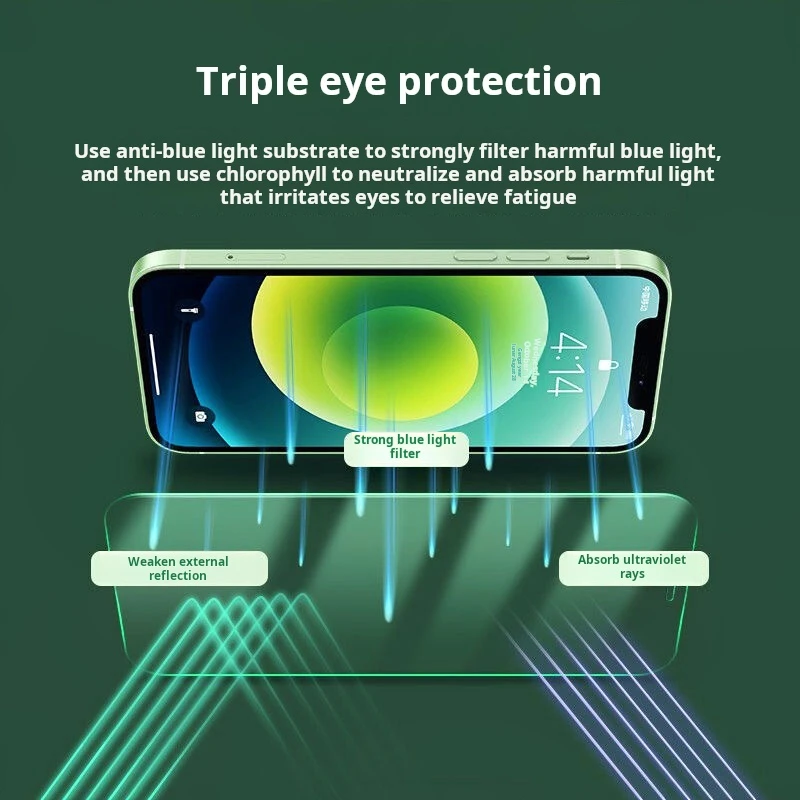 Suitable for Apple 11 Green Tempered Film, suitable for iPhone 12 Promax Eye Protection Green Film Full Screen XS/7/8 Plus
Suitable for Apple 11 Green Tempered Film, suitable for iPhone 12 Promax Eye Protection Green Film Full Screen XS/7/8 Plus