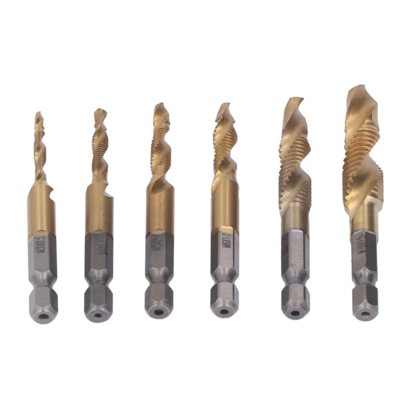 6Pcs Threaded Drill Taps HHS Fine Thread Wear Resistance Screw Drill Tap For Drilling Tapping
6Pcs Threaded Drill Taps HHS Fine Thread Wear Resistance Screw Drill Tap For Drilling Tapping