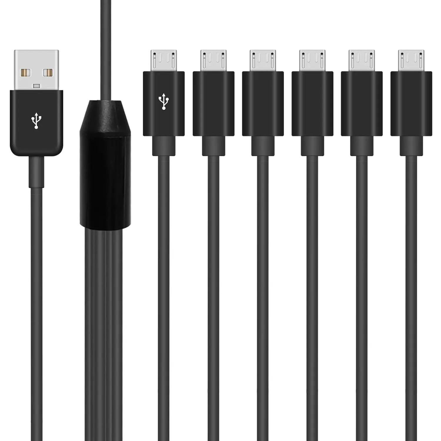 Multi 6 in 1 USB 2.0 Type A to Micro-USB Splitter Adapter Cable with 3A Fast Charging for Android Phones Tablets and More Device
Multi 6 in 1 USB 2.0 Type A to Micro-USB Splitter Adapter Cable with 3A Fast Charging for Android Phones Tablets and More Device