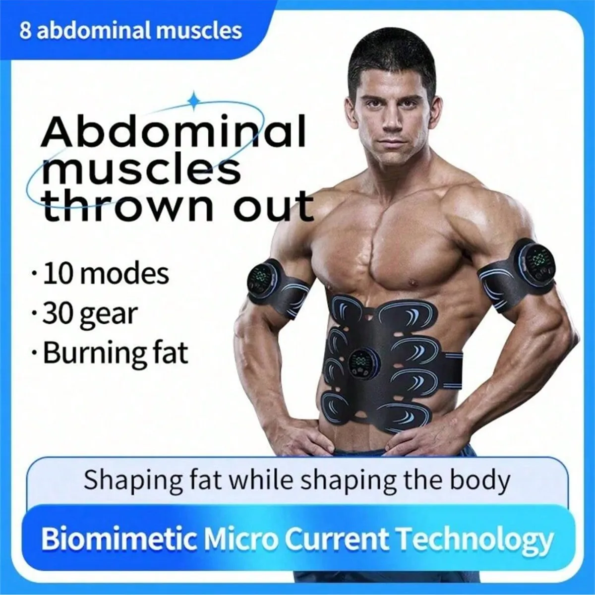 Electronic Muscle Toner EMS Stimulator Abdominal Toning Belt Abs Muscle Training Device Sports Fitness Workout Equipment Unisex
Electronic Muscle Toner EMS Stimulator Abdominal Toning Belt Abs Muscle Training Device Sports Fitness Workout Equipment Unisex