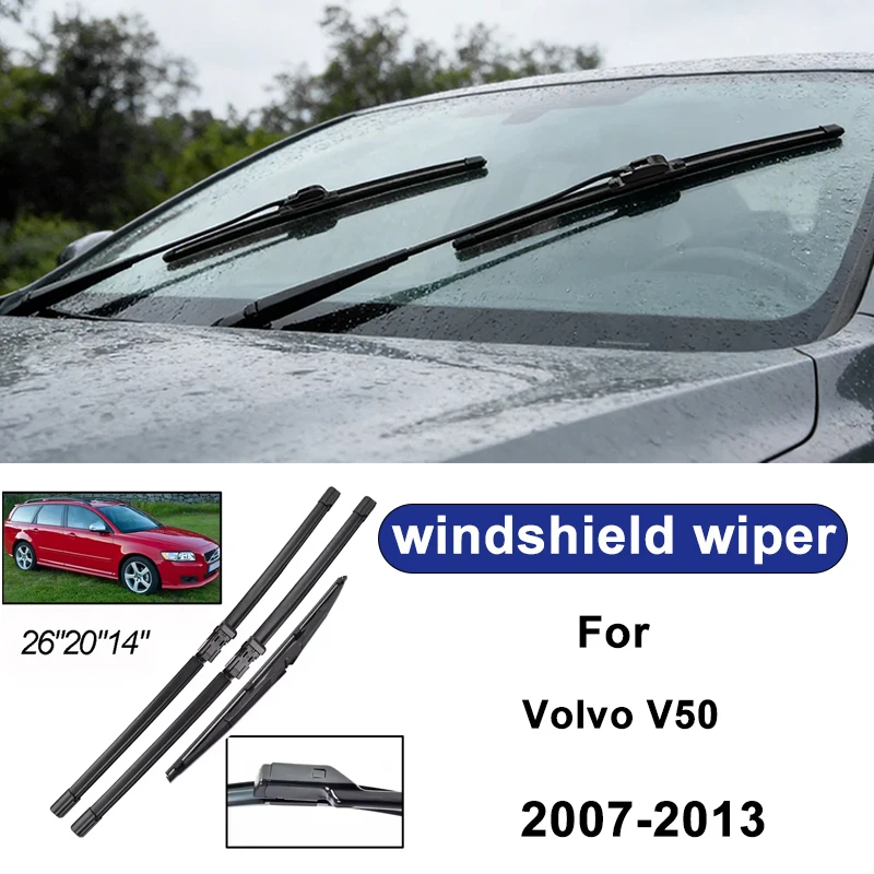 For Volvo V50 2007-2013 car windshield front/rear wipers, silent wiper blades,car blade brush accessories
For Volvo V50 2007-2013 car windshield front/rear wipers, silent wiper blades,car blade brush accessories