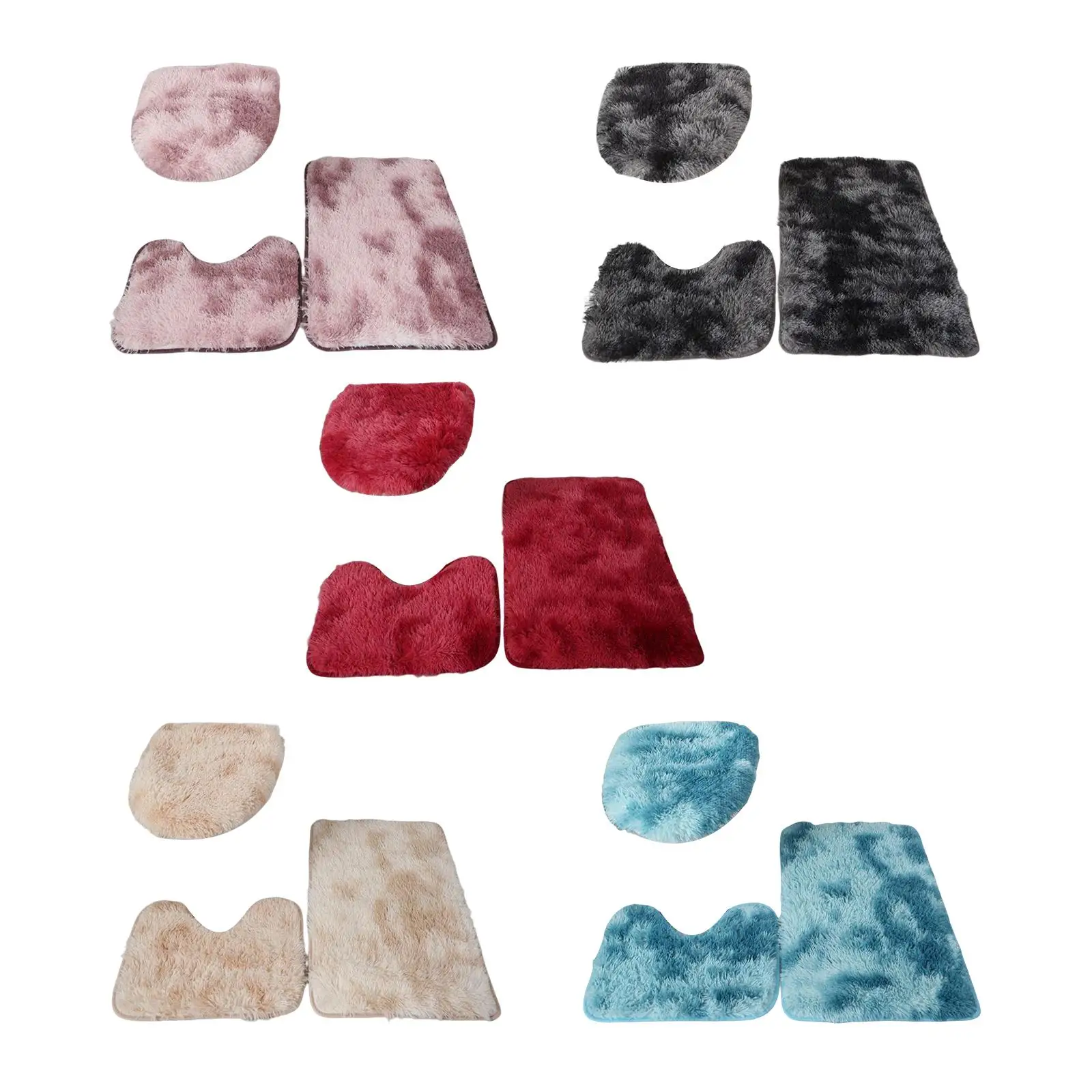 3x Bath Mats Set for Bathroom with Toilet Lid Cover Absorbent Suit Absorbent Three Piece Toilet Set for Shower Bathroom Floors
3x Bath Mats Set for Bathroom with Toilet Lid Cover Absorbent Suit Absorbent Three Piece Toilet Set for Shower Bathroom Floors