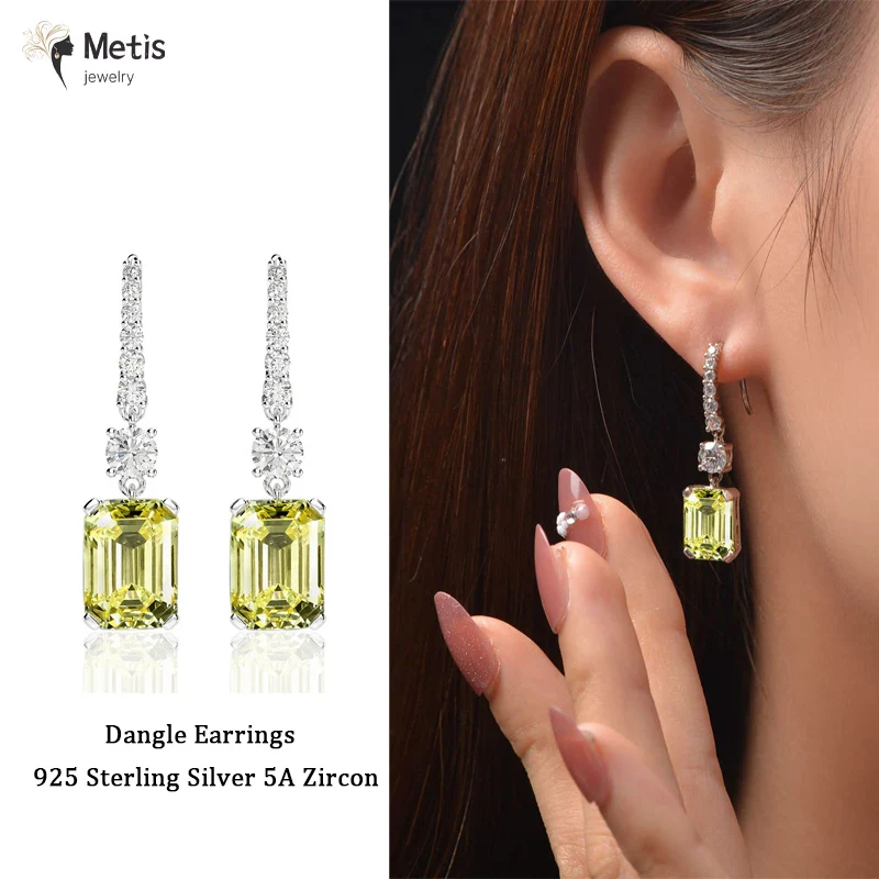 Wong Rain 925 Sterling Silver Emerald Cut 8*11MM Lab Sapphire Citrine High Carbon Diamond Gems Drop Dangle Earrings Fine Jewelry
Wong Rain 925 Sterling Silver Emerald Cut 8*11MM Lab Sapphire Citrine High Carbon Diamond Gems Drop Dangle Earrings Fine Jewelry