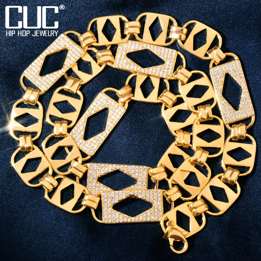 CUC 14mm Hollow Square Clustered Cuban Chain Necklace For Men Women HipHop Link Gold Color Iced Out Zirconia Fashion Jewelry
CUC 14mm Hollow Square Clustered Cuban Chain Necklace For Men Women HipHop Link Gold Color Iced Out Zirconia Fashion Jewelry