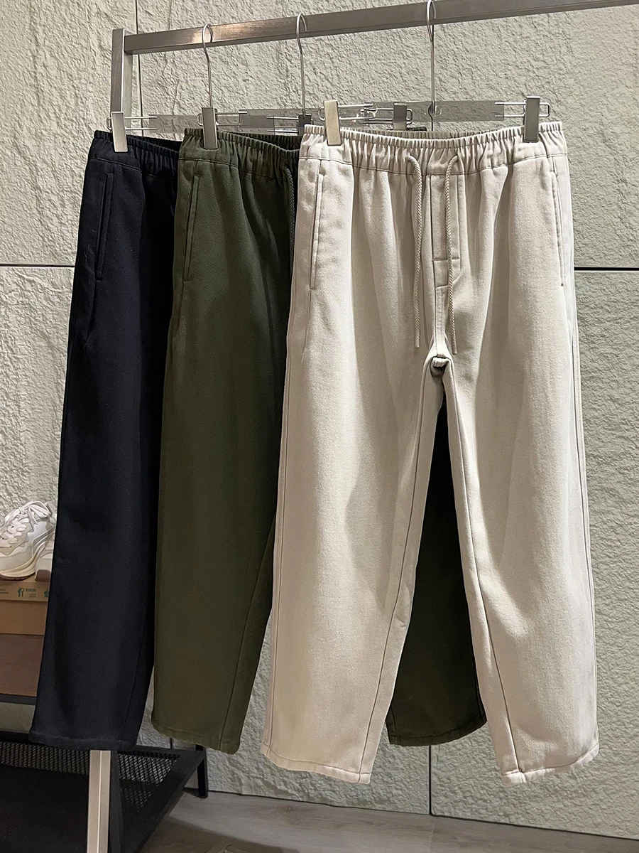Japanese Style Pure Cotton Twill Card Casual Pants Men's Washed Soft Elastic Waist Drawstring Tapered Leisure Trousers
Japanese Style Pure Cotton Twill Card Casual Pants Men's Washed Soft Elastic Waist Drawstring Tapered Leisure Trousers