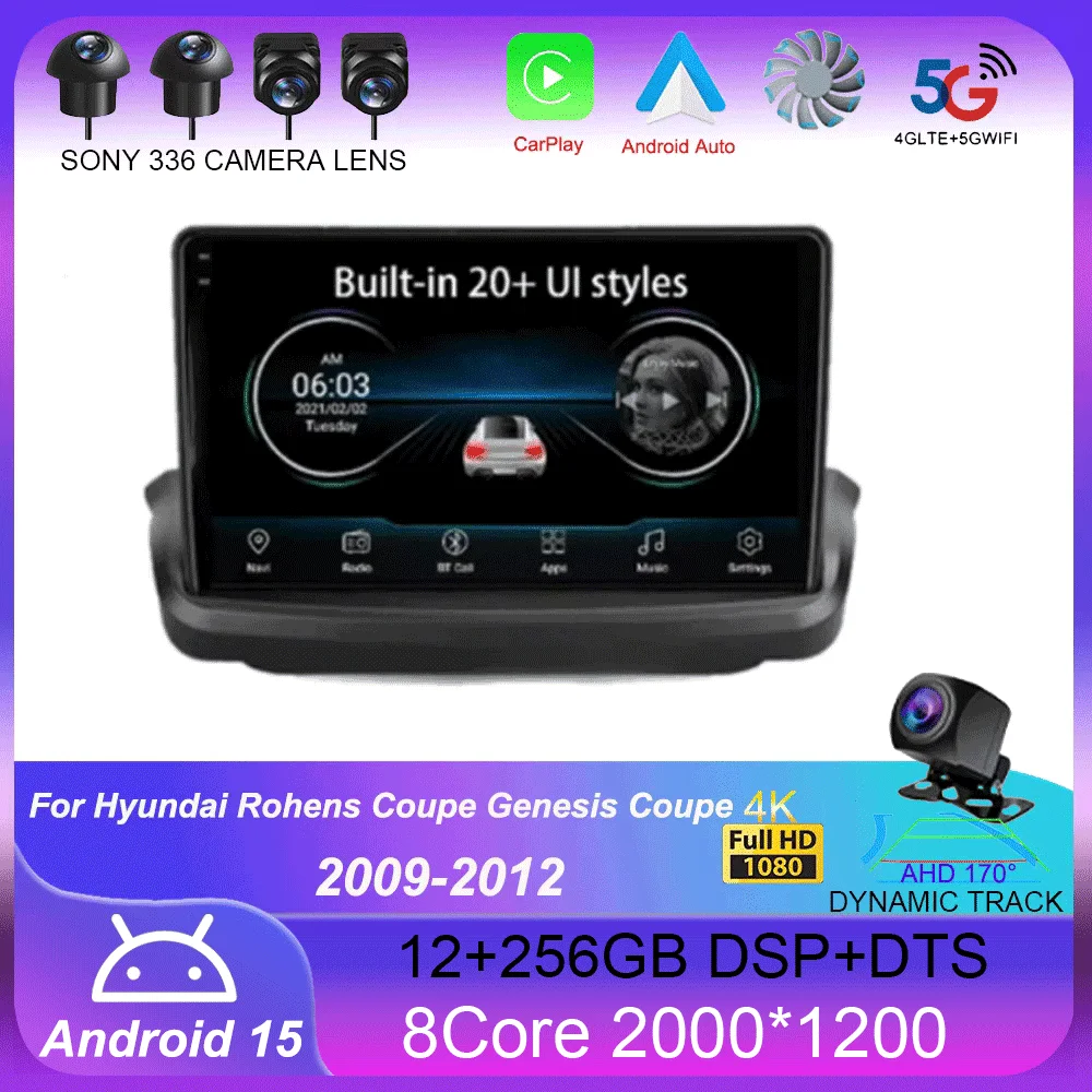 Android 15 Carplay Auto For Hyundai Rohens Coupe Genesis Coupe 2009-2012 Car Radio Multimedia Video Player Navigation GPS Stereo
Android 15 Carplay Auto For Hyundai Rohens Coupe Genesis Coupe 2009-2012 Car Radio Multimedia Video Player Navigation GPS Stereo