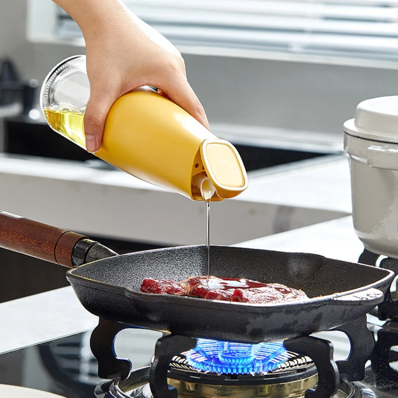 Stylish Oil Bottle Glass Automatic Gravity Opening Lid Dustproof Space Saving Non-Leaking Silicone Oil Spout Transparent Design
Stylish Oil Bottle Glass Automatic Gravity Opening Lid Dustproof Space Saving Non-Leaking Silicone Oil Spout Transparent Design