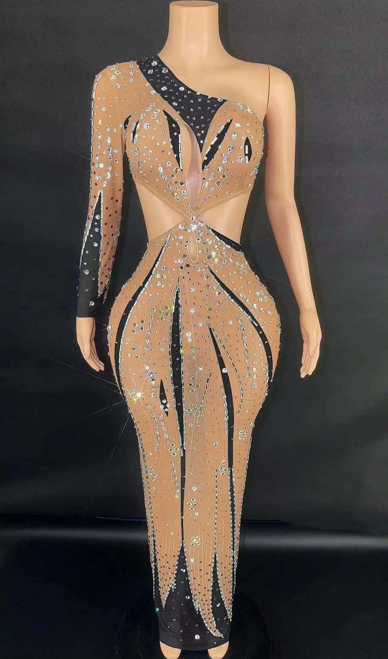 Sexy Sparkly Multicolor Rhinestones Sleeveless Mesh Transparent Dress Evening dress for birthday part Celebrate Prom Dance Dress
Sexy Sparkly Multicolor Rhinestones Sleeveless Mesh Transparent Dress Evening dress for birthday part Celebrate Prom Dance Dress