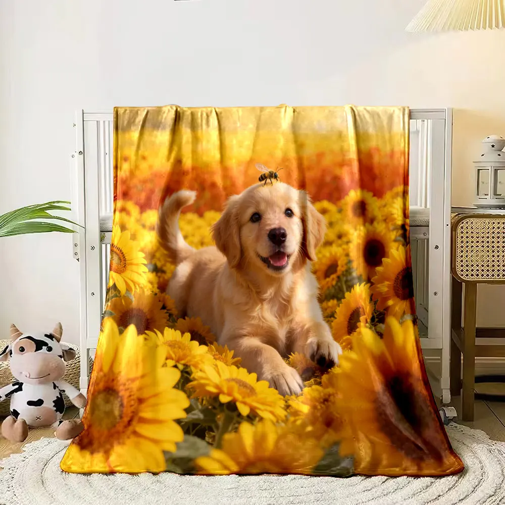 Multi-Size Sunflower and Puppy Print Blanket Children Adult Blanket Soft and Warm for Home Sofa Outdoor Travel Blanket
Multi-Size Sunflower and Puppy Print Blanket Children Adult Blanket Soft and Warm for Home Sofa Outdoor Travel Blanket