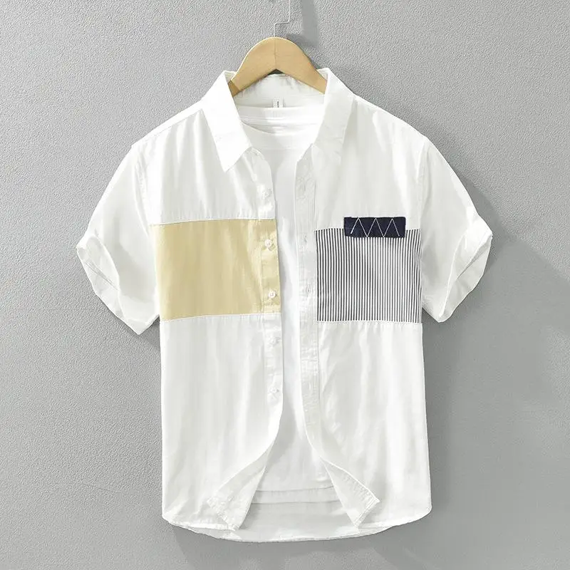 Color Block Short Sleeve Men's Shirt Mens Top Casual Fashion Comfortable Fit Versatile Inner Wear Versatile Daily Outfit
Color Block Short Sleeve Men's Shirt Mens Top Casual Fashion Comfortable Fit Versatile Inner Wear Versatile Daily Outfit