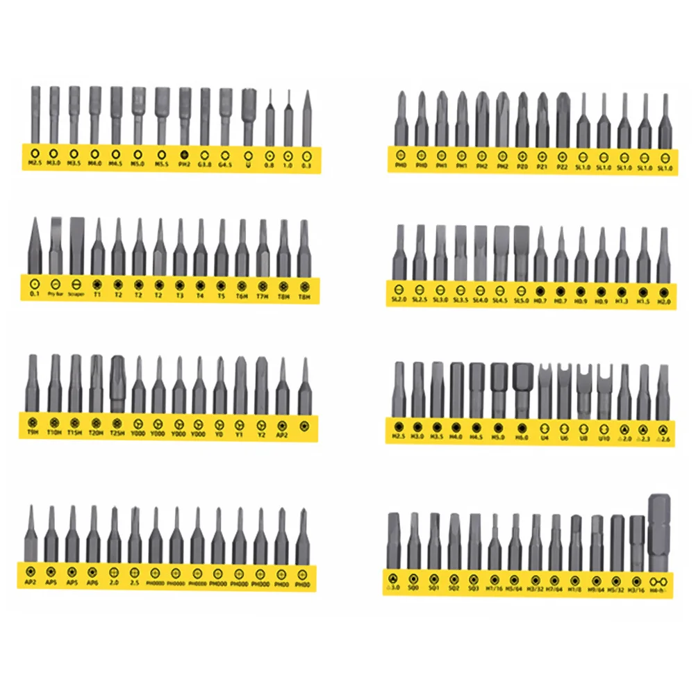 1Set Screwdriver Kit 126-in-1 Durable Multi-Function Repair Tools for Mobile Phone Watch Glasses Computer Camera Disassemble
1Set Screwdriver Kit 126-in-1 Durable Multi-Function Repair Tools for Mobile Phone Watch Glasses Computer Camera Disassemble