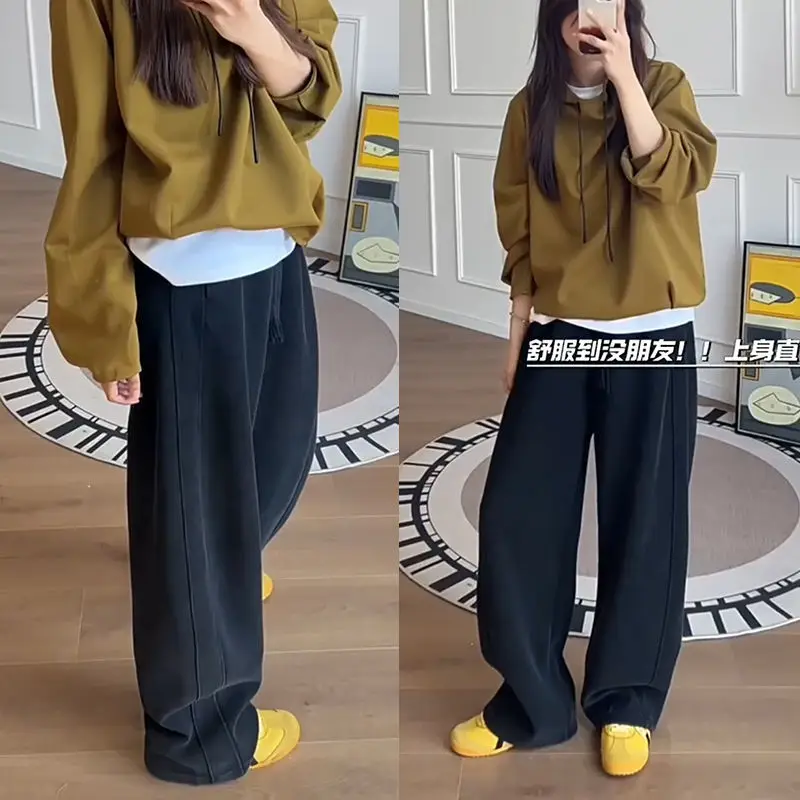 Spring and Autumn Pants for Women, Spring and Autumn Scimitar Banana Pants, Plus Size, Tall, Slimming, Wide-Leg, Black, Extended
Spring and Autumn Pants for Women, Spring and Autumn Scimitar Banana Pants, Plus Size, Tall, Slimming, Wide-Leg, Black, Extended
