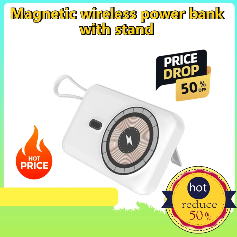 Magnetic Wireless Power Bank with Stand PD22.5W Fast Charging Comes with Type-C Cable For Apple 15 Power Bank
Magnetic Wireless Power Bank with Stand PD22.5W Fast Charging Comes with Type-C Cable For Apple 15 Power Bank