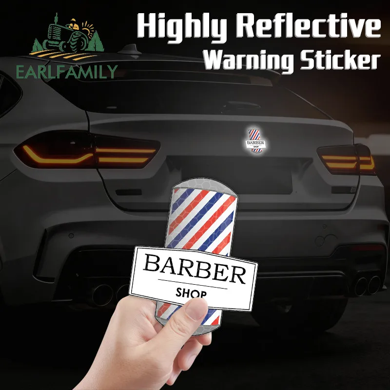 EARLFAMILY Barber Shop Reflective Car Stickers Fashionable Motorcycle Helemt Waterproof Decals Scratch-Proof Car Door Protector
EARLFAMILY Barber Shop Reflective Car Stickers Fashionable Motorcycle Helemt Waterproof Decals Scratch-Proof Car Door Protector