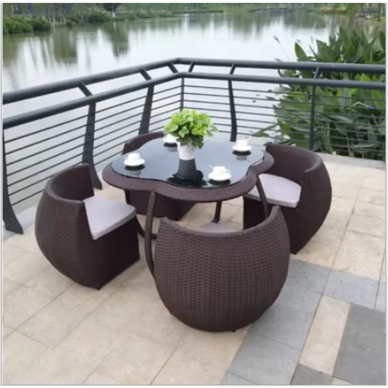 Hot Sale Modern Style 1 Table 4 Chair Rattan Wicker Garden Set Economical Outdoor Furniture for Dining Living Room Hotels Parks
Hot Sale Modern Style 1 Table 4 Chair Rattan Wicker Garden Set Economical Outdoor Furniture for Dining Living Room Hotels Parks