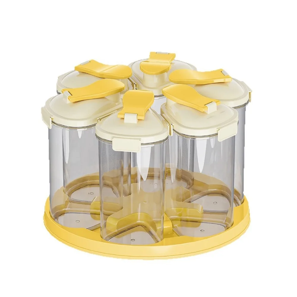 Food Grade 6 Grids Grain Storage Box Sealed Bug-proof Grain Dispenser Moisture-proof Space Saving Rotating Rice Container
Food Grade 6 Grids Grain Storage Box Sealed Bug-proof Grain Dispenser Moisture-proof Space Saving Rotating Rice Container