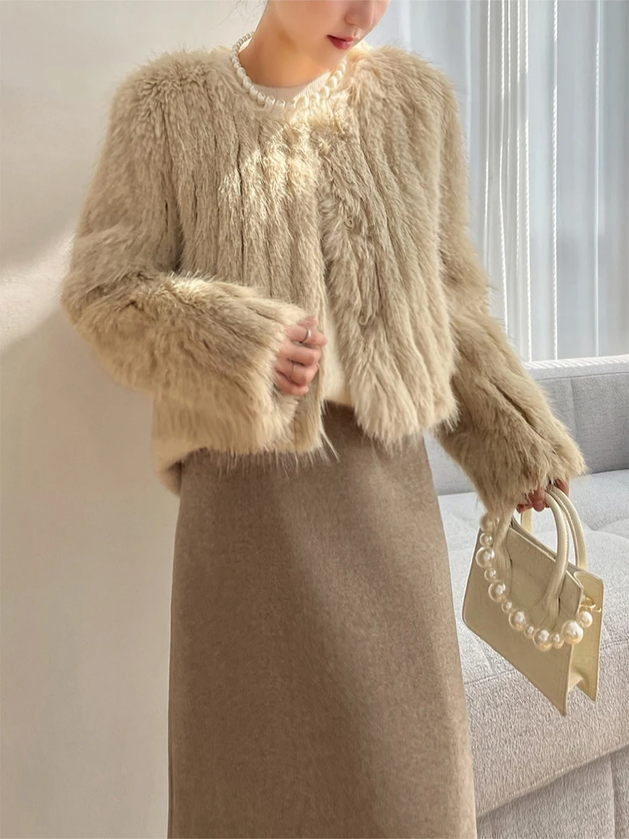 Eco-Friendly ort Fem Jaet SUSUS Coffee Color Fur Coat Small Size Winter New Sle Faionable Top round Ne Long Sve
Eco-Friendly ort Fem Jaet SUSUS Coffee Color Fur Coat Small Size Winter New Sle Faionable Top round Ne Long Sve