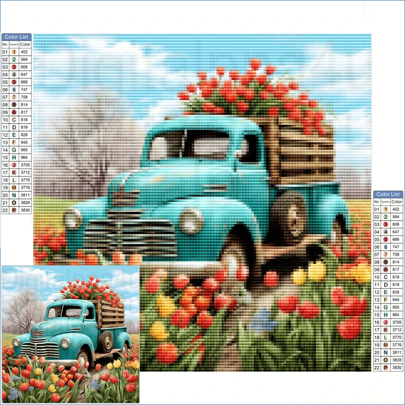 Diamond Painting New Arrivals 2025vintage Teal Truck Carrying Tulips Stitch Items Diamond Art Accessories Crafts Supplies Adults
Diamond Painting New Arrivals 2025vintage Teal Truck Carrying Tulips Stitch Items Diamond Art Accessories Crafts Supplies Adults