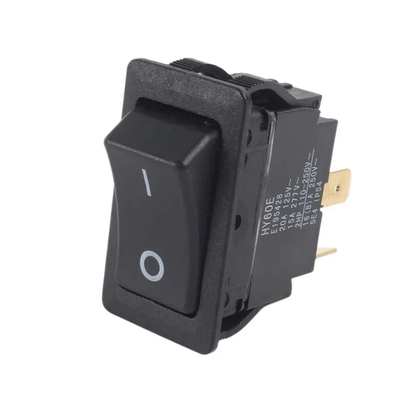 ATTWO-HY60E 4 Pins 20A 125V/250V 2HP Industrial On Off Rocker Pushbutton Switches
ATTWO-HY60E 4 Pins 20A 125V/250V 2HP Industrial On Off Rocker Pushbutton Switches