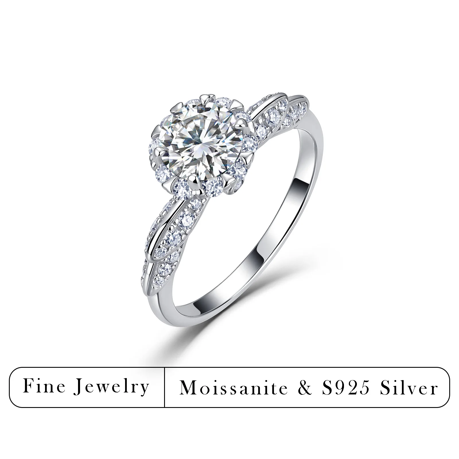 1.4CTW Total Weight Round Cut Moissanite Halo Ring S925 Silver Pave Setting Wedding Engagement Bridal Ring Women Jewelry Gift
1.4CTW Total Weight Round Cut Moissanite Halo Ring S925 Silver Pave Setting Wedding Engagement Bridal Ring Women Jewelry Gift