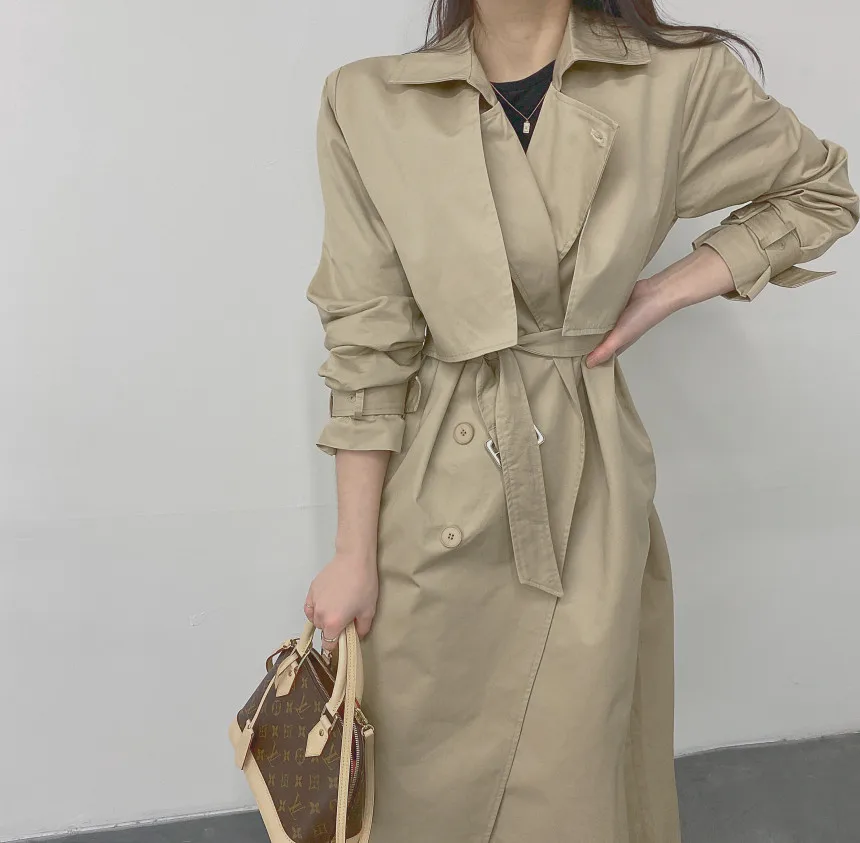 Sweet Hot Girl Elegant Loose Trench Coat Women's Autumn Turn-down Collar Slim-fit Lace-up Long Coat Fashion Female Clothes
Sweet Hot Girl Elegant Loose Trench Coat Women's Autumn Turn-down Collar Slim-fit Lace-up Long Coat Fashion Female Clothes
