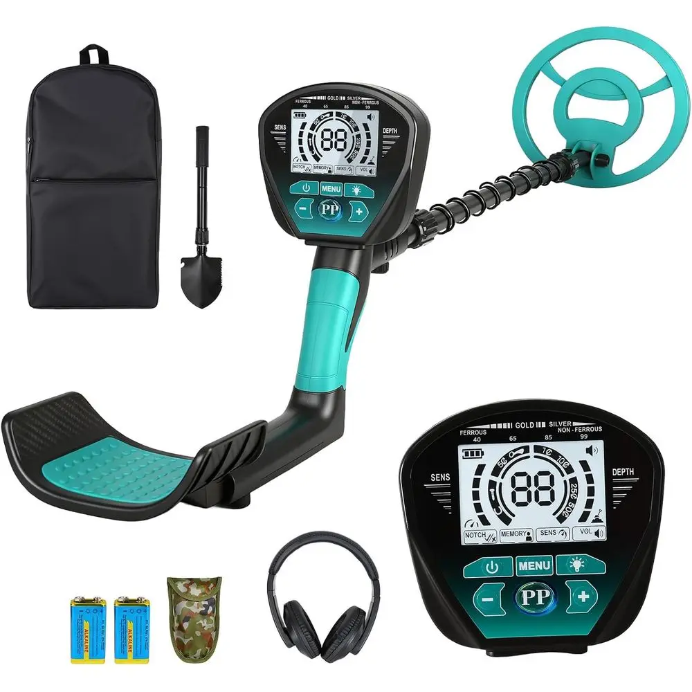 Metal Detector for Adults Waterproof, Gold Detector with High Accuracy & Pinpointer Set, 4 Mode, 9" Coil, Backlight LCD Display,
Metal Detector for Adults Waterproof, Gold Detector with High Accuracy & Pinpointer Set, 4 Mode, 9" Coil, Backlight LCD Display,