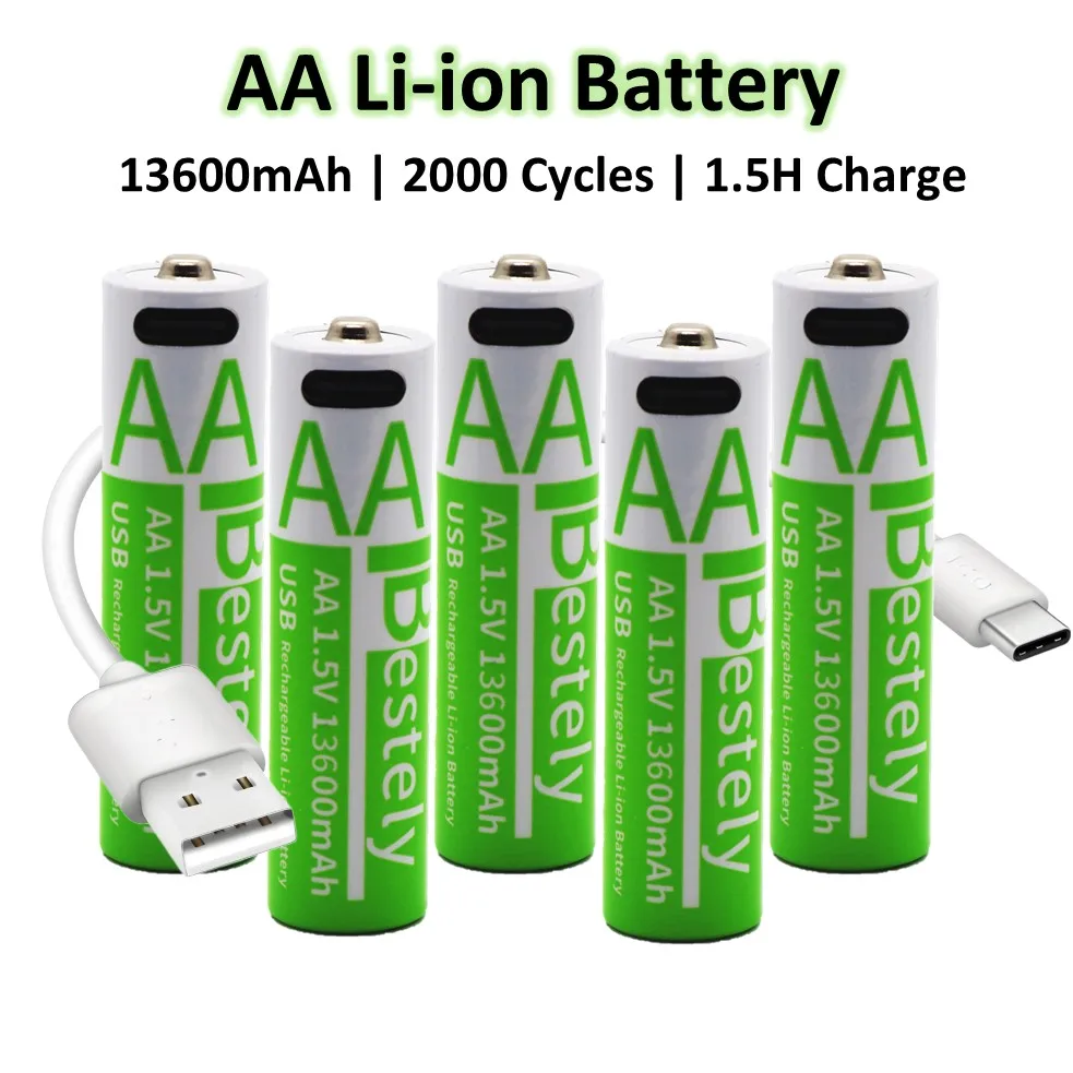 High-Capacity 1.5V AA Lithium Battery,13600mAh USB-C Rechargeable Battery with 1H Fast Charge & Safety Certified (CE/UL/RoHS/KC)
High-Capacity 1.5V AA Lithium Battery,13600mAh USB-C Rechargeable Battery with 1H Fast Charge & Safety Certified (CE/UL/RoHS/KC)