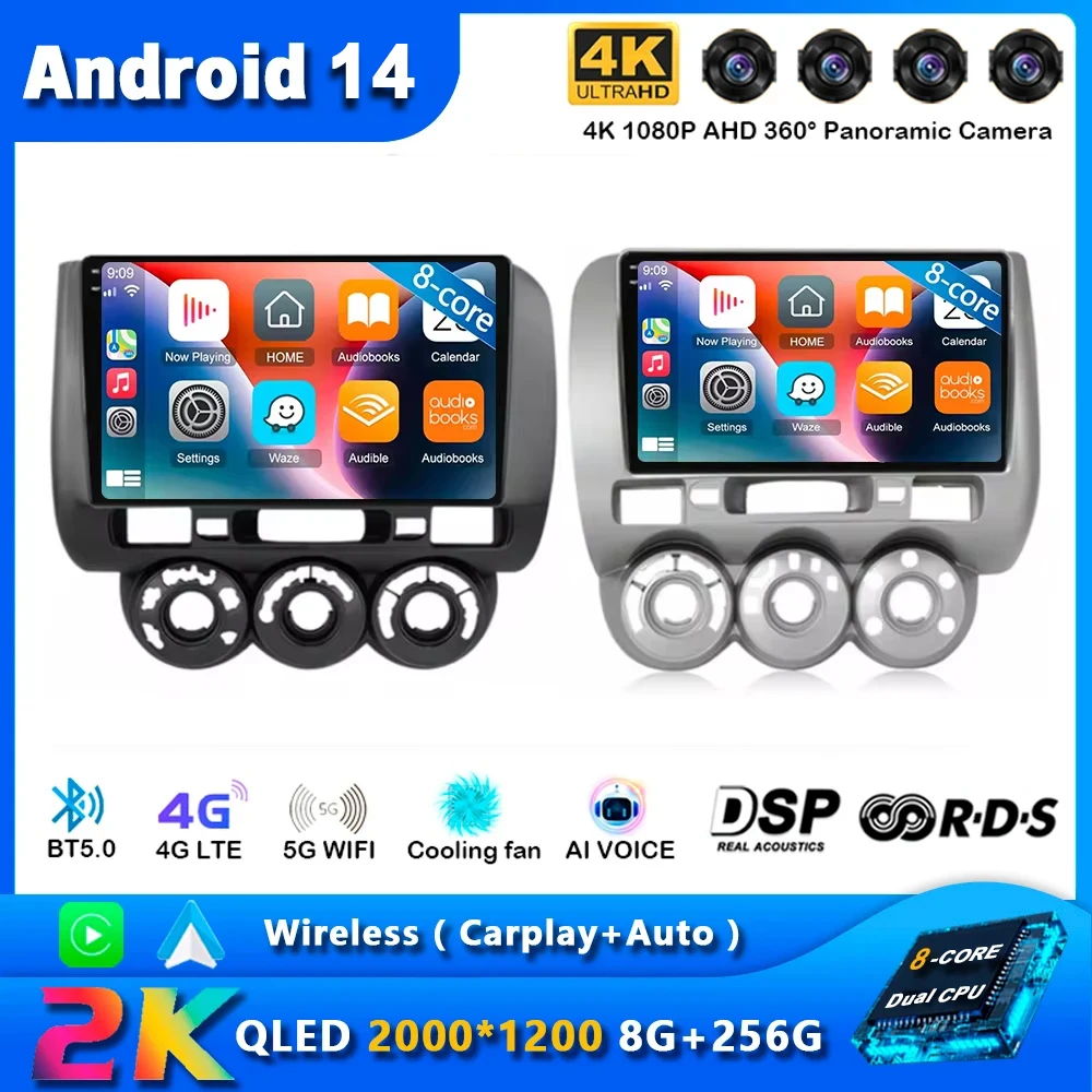 Android 14 Carplay Car Radio For Honda Fit Jazz City 2002 2003 2004 - 2007 Navigation Multimedia GPS Player Stereo WiFi+4G video
Android 14 Carplay Car Radio For Honda Fit Jazz City 2002 2003 2004 - 2007 Navigation Multimedia GPS Player Stereo WiFi+4G video