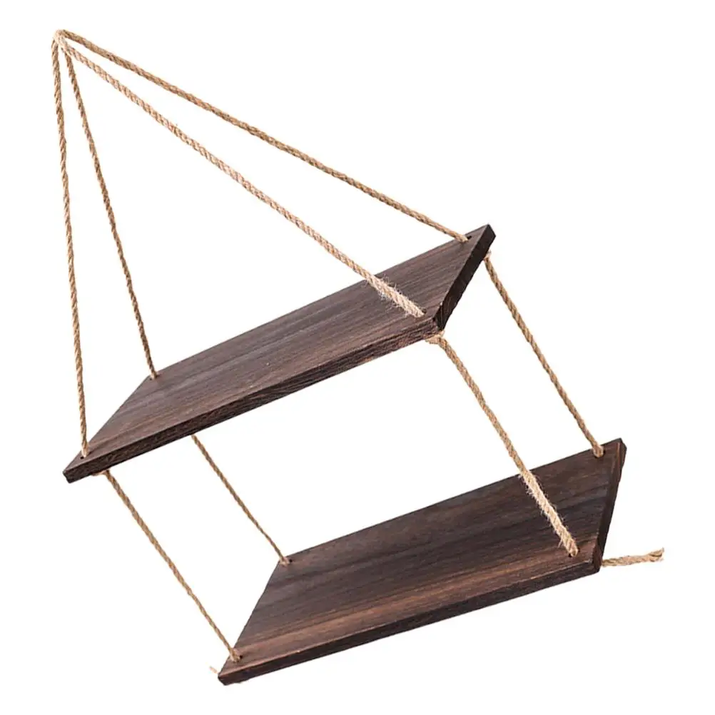 Black Wood Rack Rope Wall Hanging Shelves Plant Decorative Storage Floating Shelves Boho Wall Bedroom Study
Black Wood Rack Rope Wall Hanging Shelves Plant Decorative Storage Floating Shelves Boho Wall Bedroom Study
