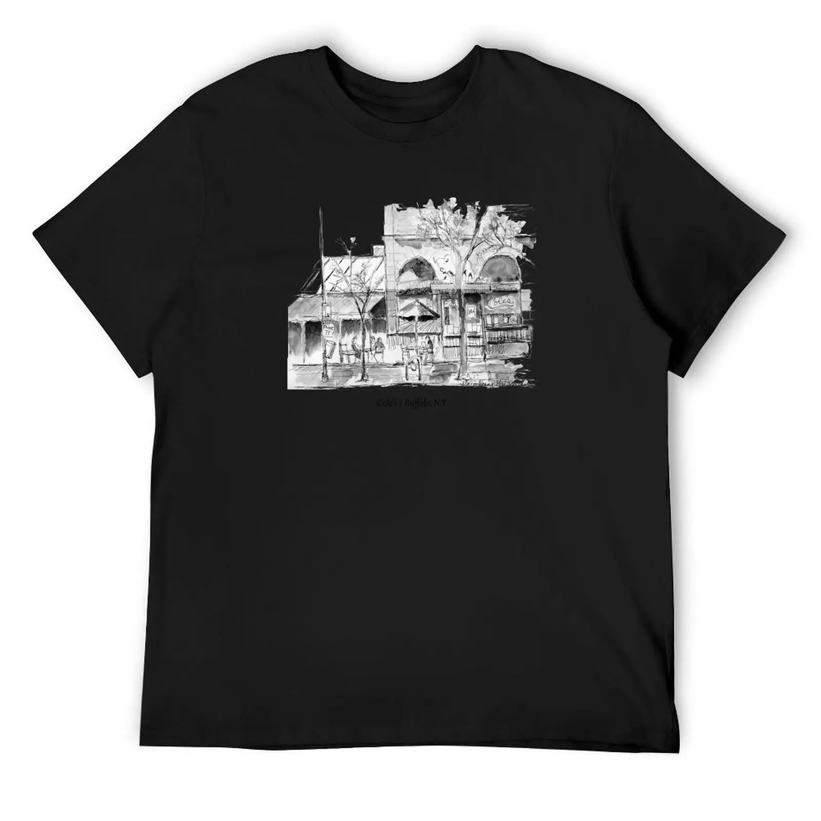 Buffalo NY Cole's Restaurant Whimsical Ink Sketch Art by Mary Kunz Goldman of Legendary Buffalo NY Bar T-Shirt
Buffalo NY Cole's Restaurant Whimsical Ink Sketch Art by Mary Kunz Goldman of Legendary Buffalo NY Bar T-Shirt