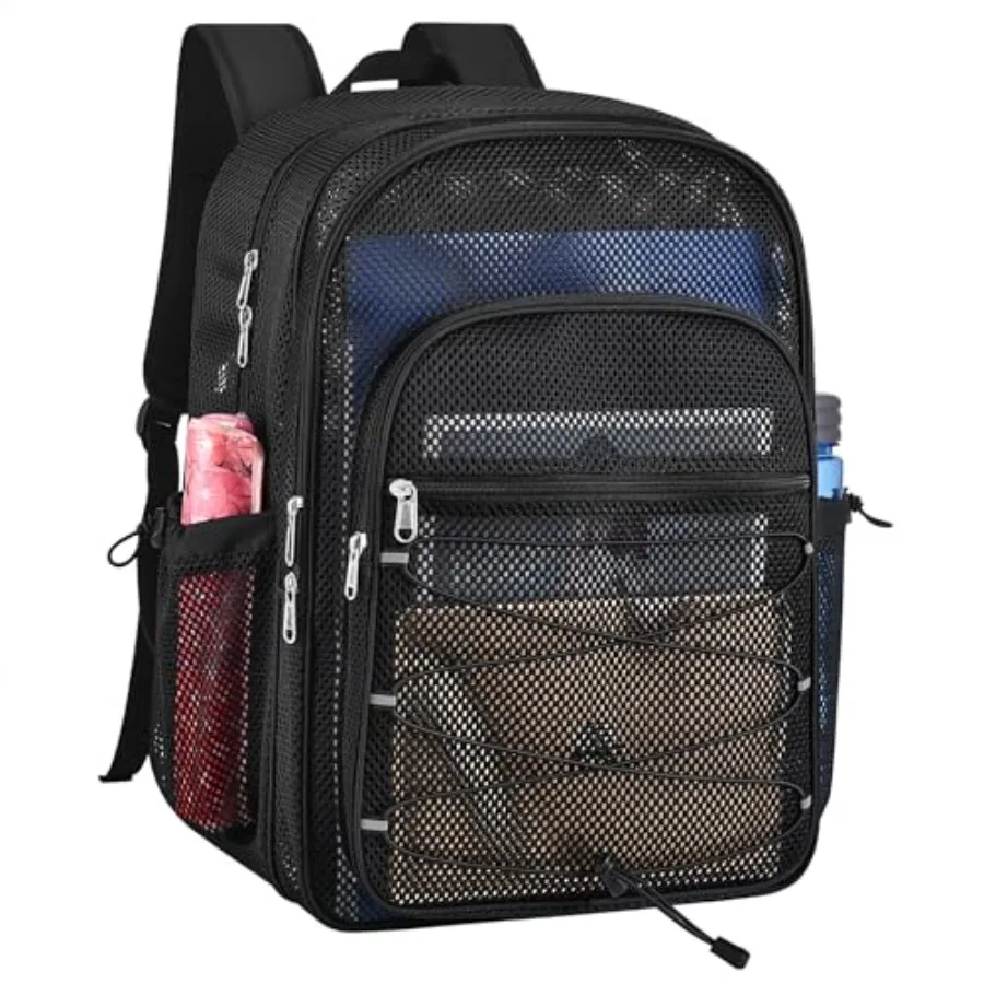Mesh Backpacks for School, Heavy Duty Mesh School Bags for Boys and Girls See Through with Adjustable Straps for Swimming, Fitn
Mesh Backpacks for School, Heavy Duty Mesh School Bags for Boys and Girls See Through with Adjustable Straps for Swimming, Fitn