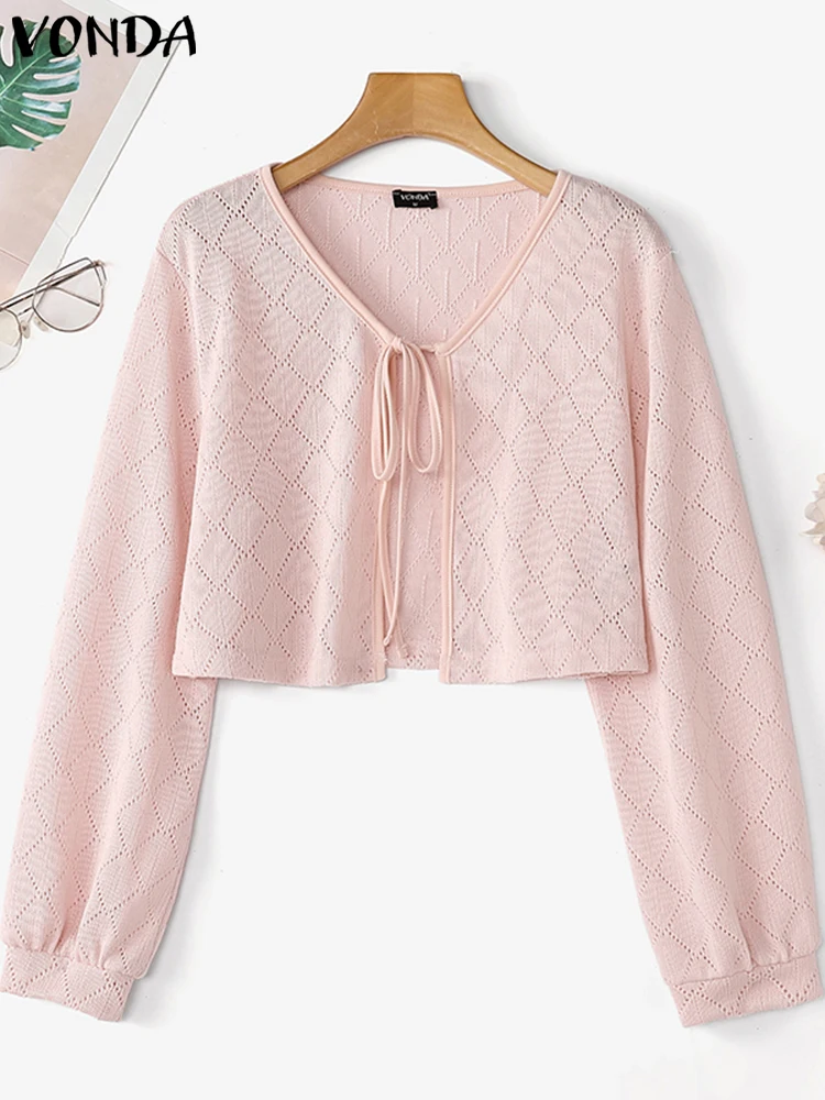 VONDA Women Knitted Tops 2025 Causal Long Sleeve Outerwear Female Elegant Blouses Solid Color Tip Up Party Tops Oversized
VONDA Women Knitted Tops 2025 Causal Long Sleeve Outerwear Female Elegant Blouses Solid Color Tip Up Party Tops Oversized
