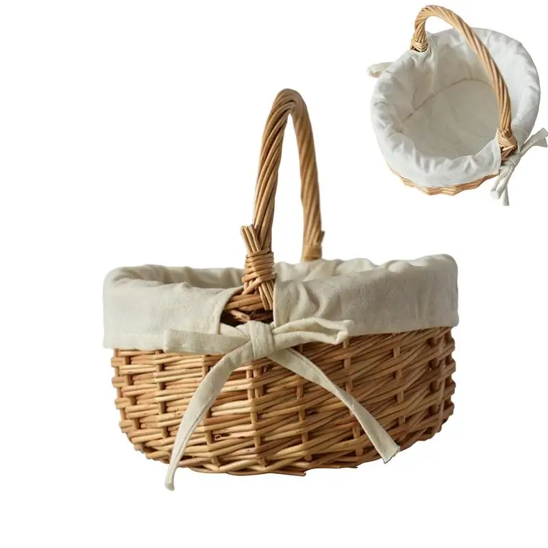 Picnic Basket Storage Box Easter Manual Exquisite Art Gift Decoration Wicker Large Capacity With Handle Liner Baskets
Picnic Basket Storage Box Easter Manual Exquisite Art Gift Decoration Wicker Large Capacity With Handle Liner Baskets